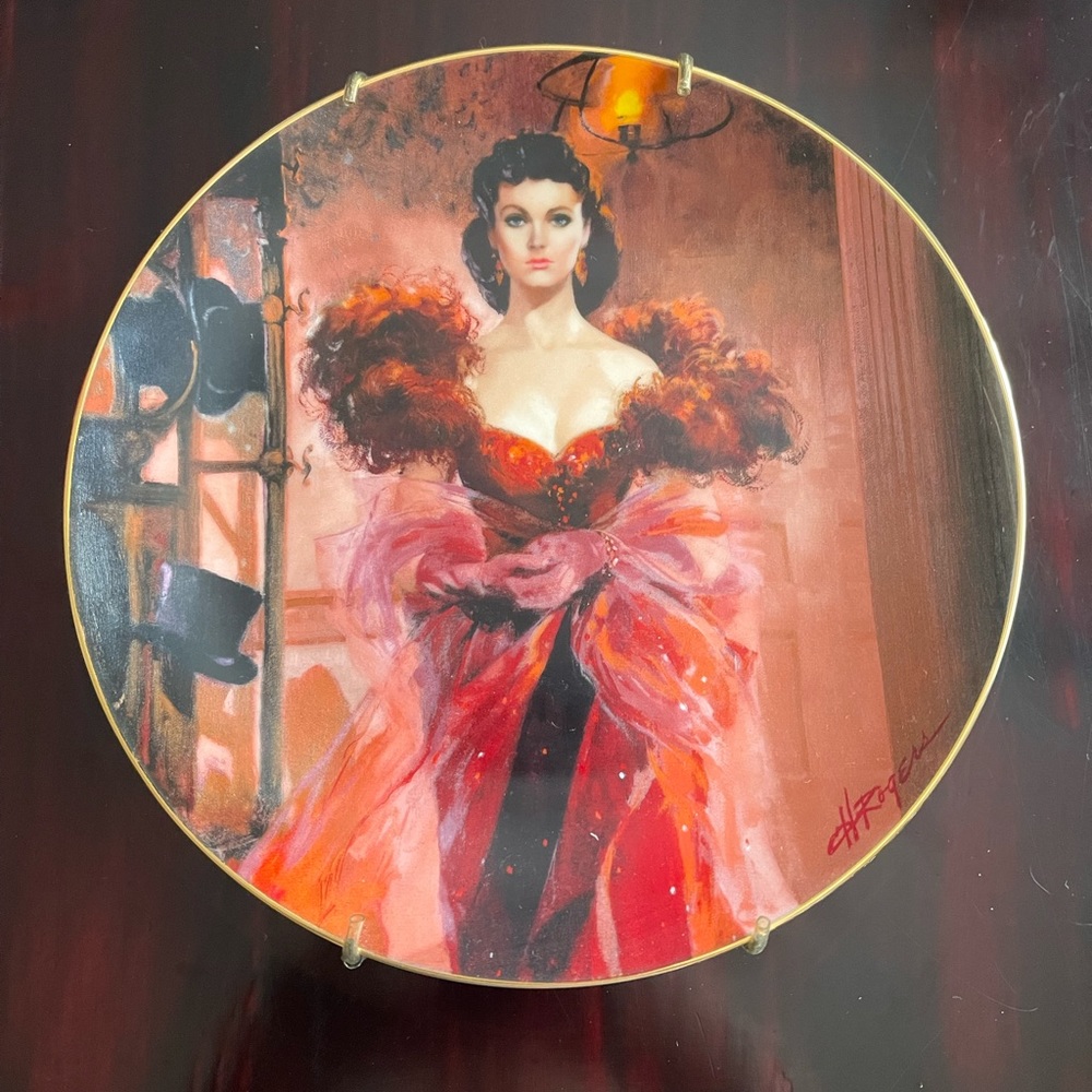 Scarlet’s Resolve Gone With The Wind 1989 Collectible Plate 9”